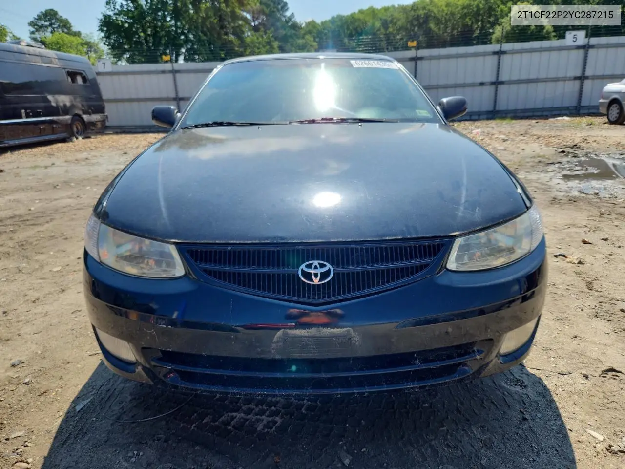 2000 Toyota Camry Solara Se VIN: 2T1CF22P2YC287215 Lot: 62661435