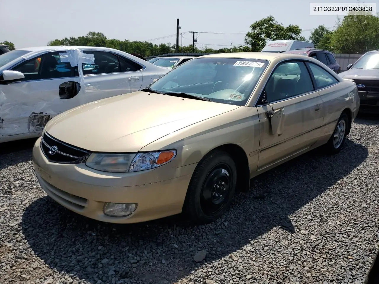 2001 Toyota Camry Solara Se VIN: 2T1CG22P01C433808 Lot: 59003865