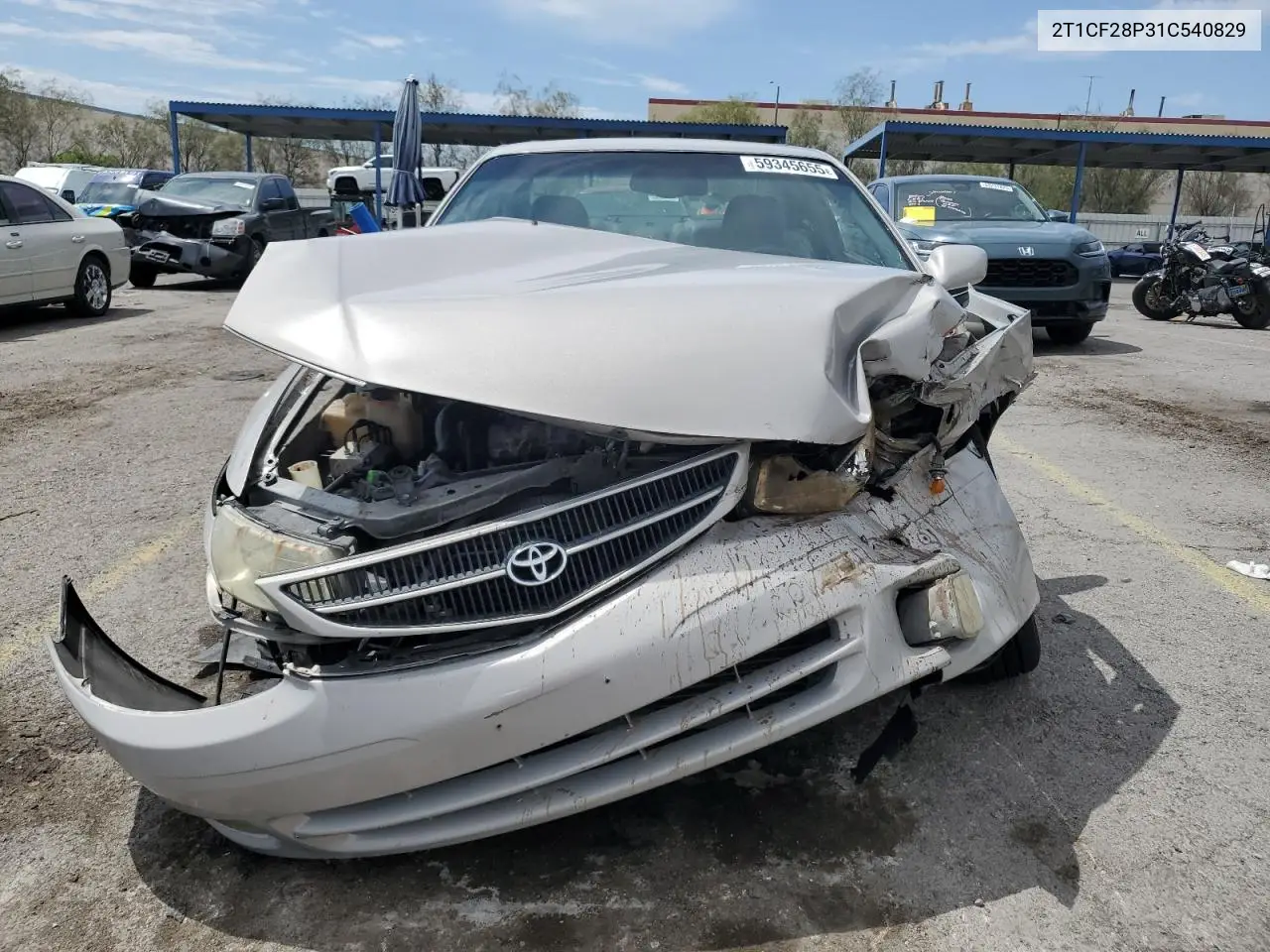 2001 Toyota Camry Solara Se VIN: 2T1CF28P31C540829 Lot: 59345655