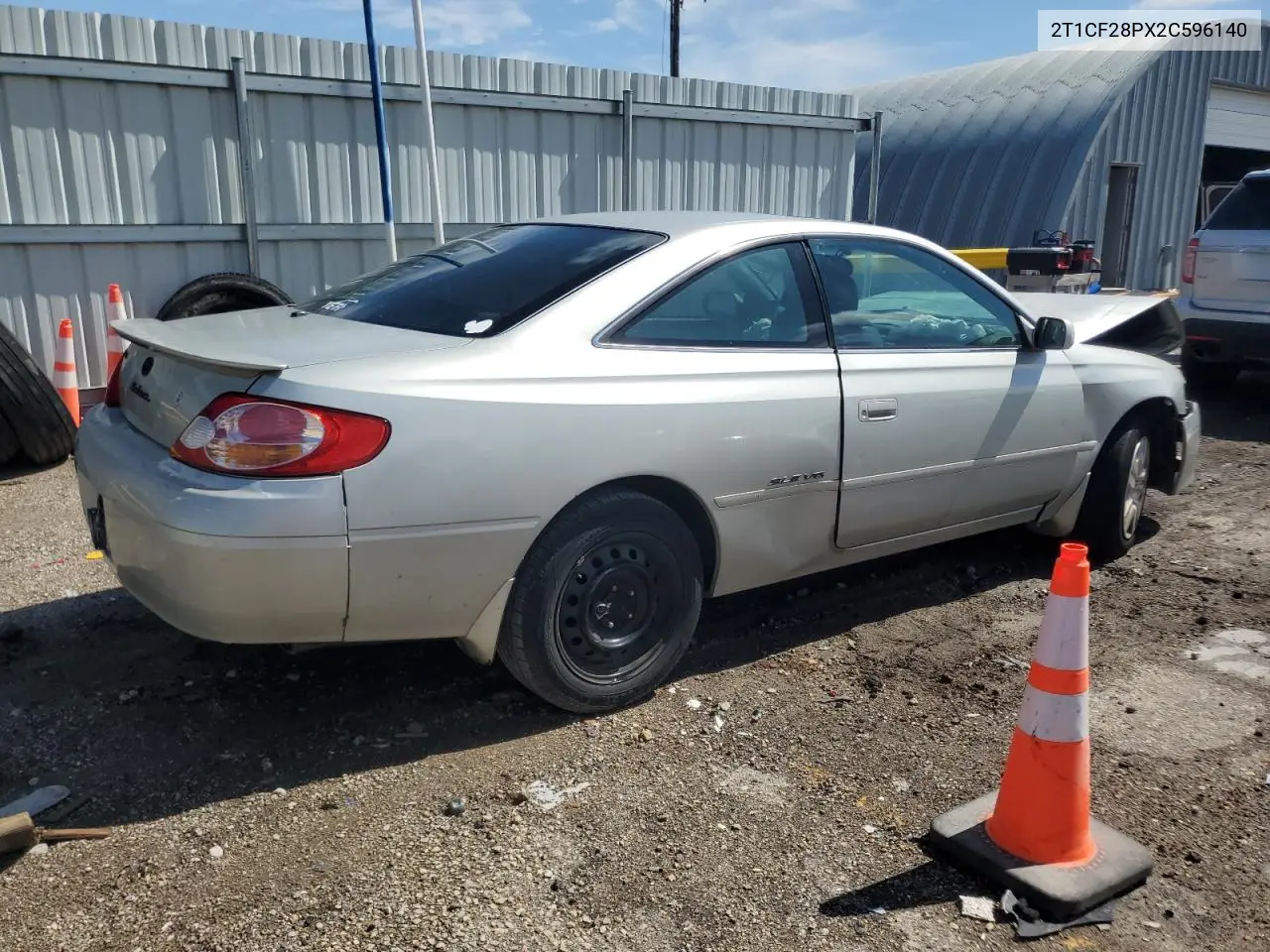 2002 Toyota Camry Solara Se VIN: 2T1CF28PX2C596140 Lot: 59099395