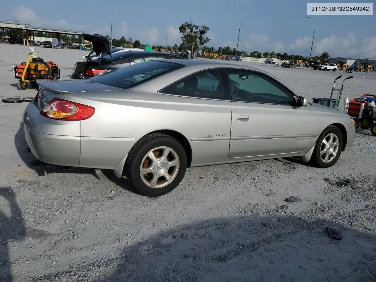 2002 Toyota Camry Solara Se VIN: 2T1CF28P32C549242 Lot: 59312695