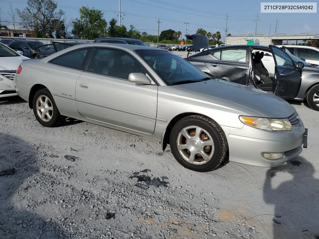 2002 Toyota Camry Solara Se VIN: 2T1CF28P32C549242 Lot: 59312695