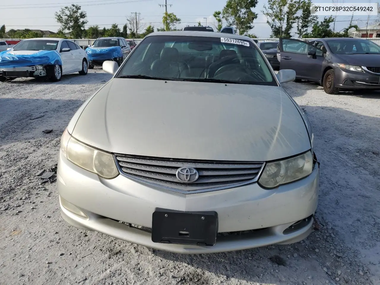 2002 Toyota Camry Solara Se VIN: 2T1CF28P32C549242 Lot: 59312695