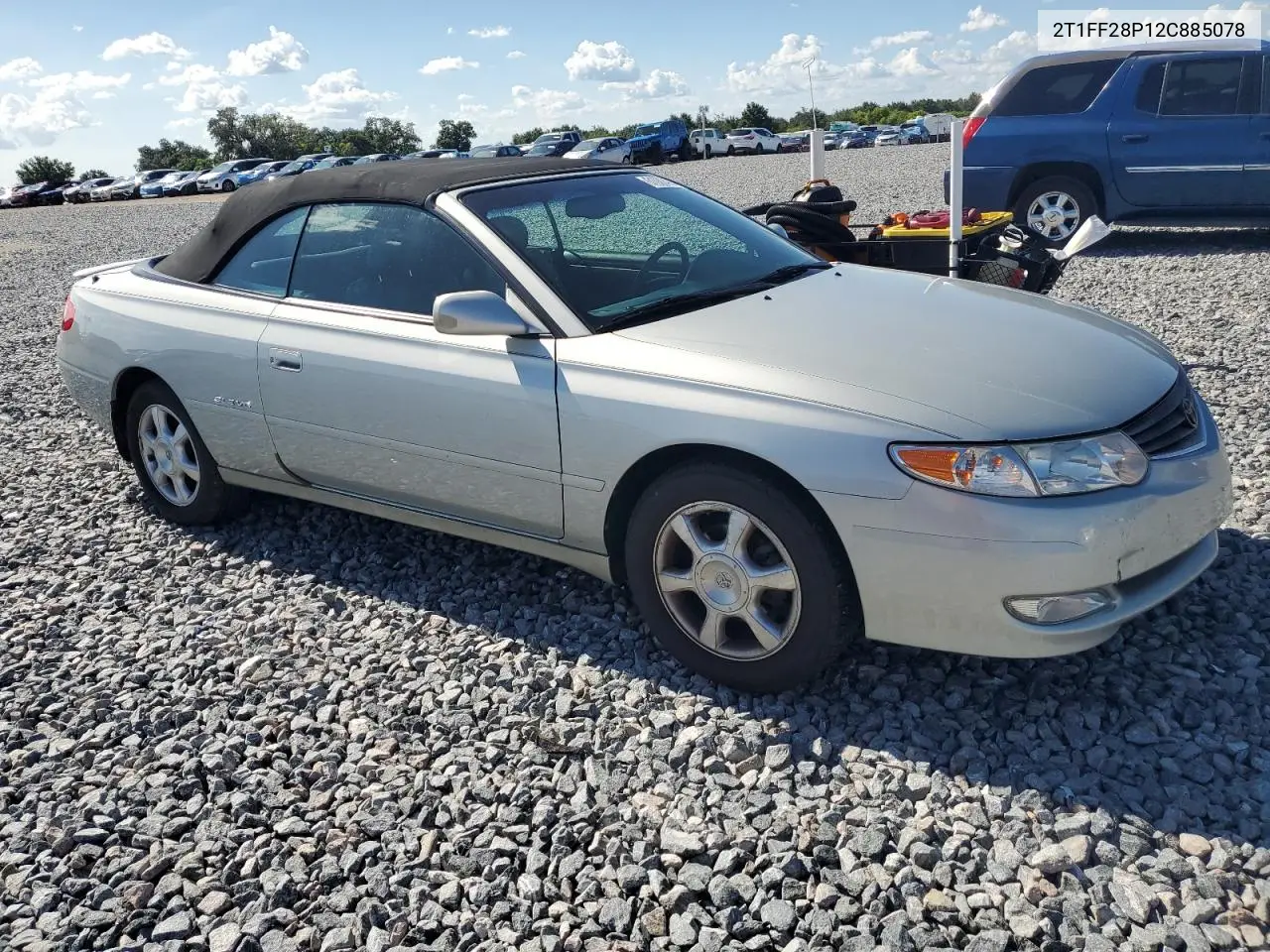 2002 Toyota Camry Solara Se VIN: 2T1FF28P12C885078 Lot: 61082405