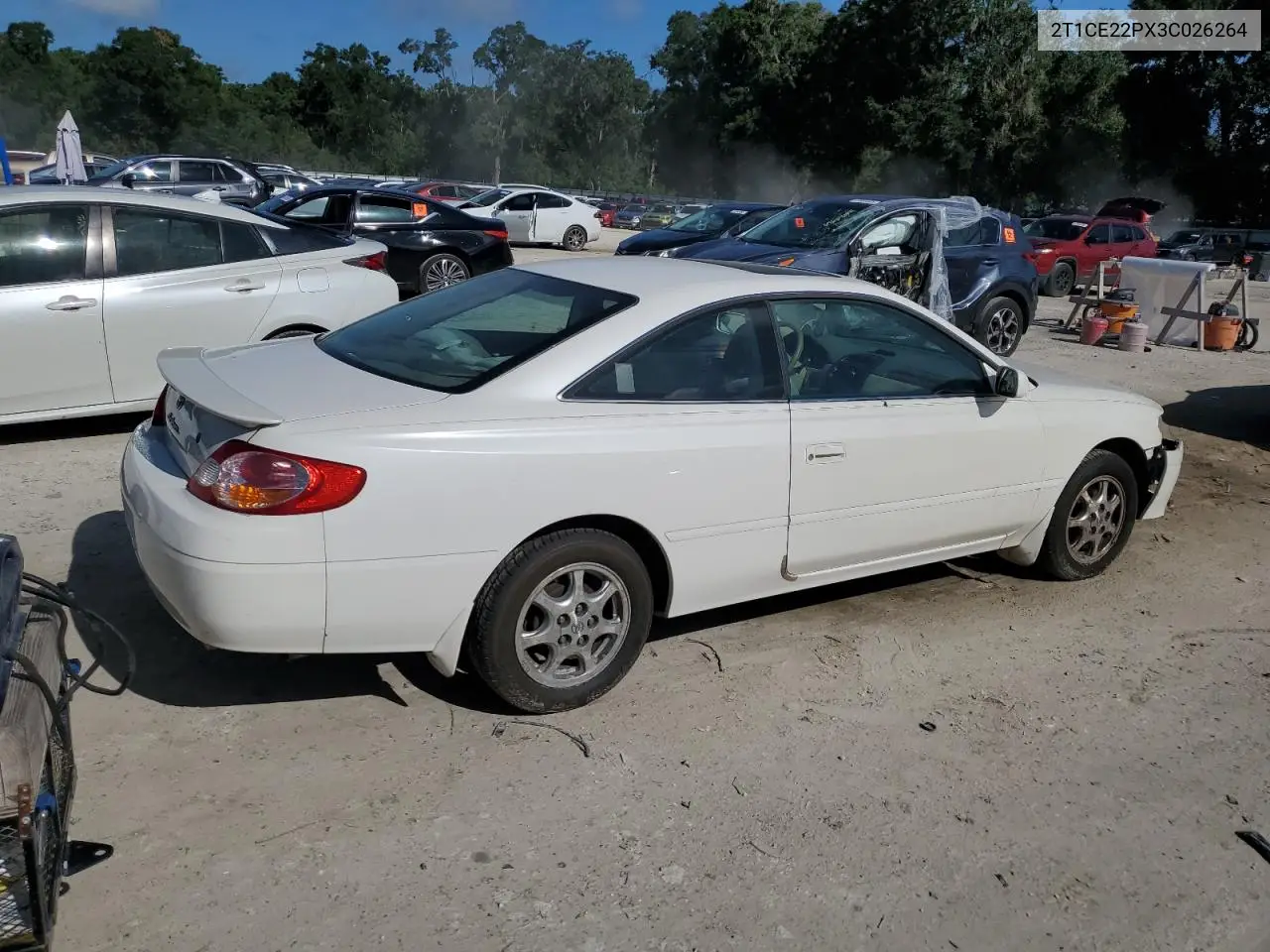2003 Toyota Camry Solara Se VIN: 2T1CE22PX3C026264 Lot: 61167065