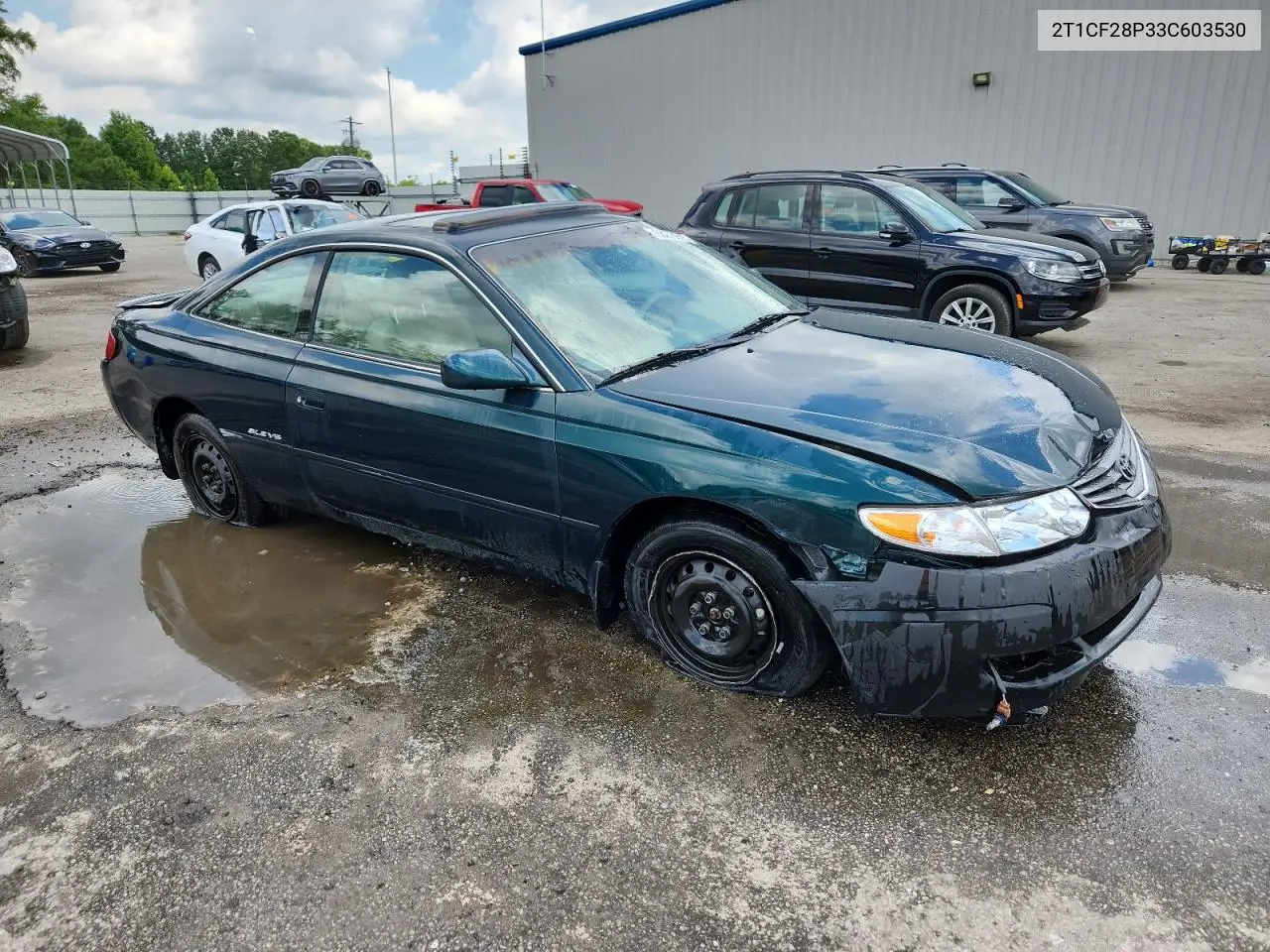 2003 Toyota Camry Solara Se VIN: 2T1CF28P33C603530 Lot: 63270915
