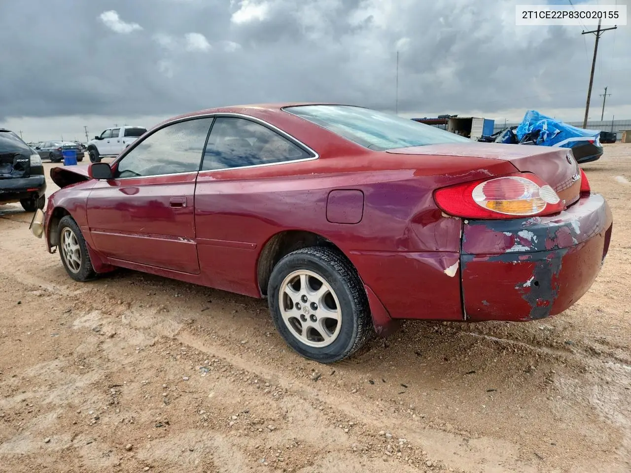 2003 Toyota Camry Solara Se VIN: 2T1CE22P83C020155 Lot: 63653025