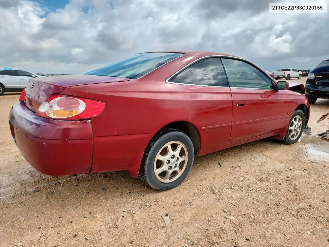 2003 Toyota Camry Solara Se VIN: 2T1CE22P83C020155 Lot: 63653025