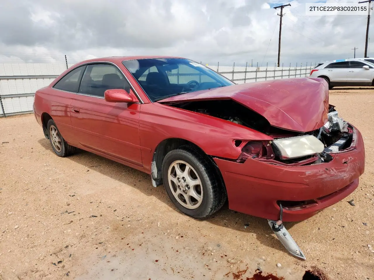 2003 Toyota Camry Solara Se VIN: 2T1CE22P83C020155 Lot: 63653025