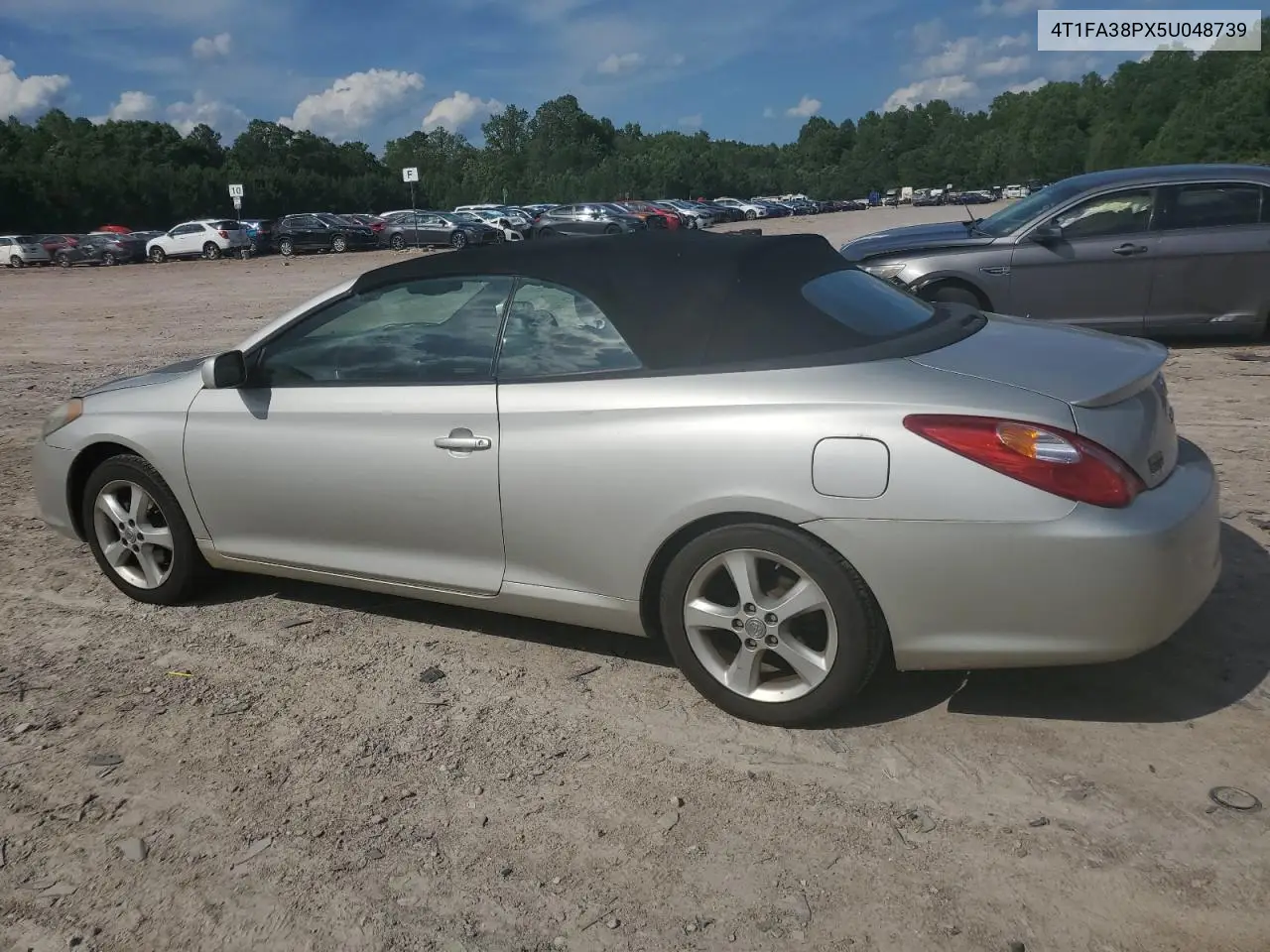 2005 Toyota Camry Solara Se VIN: 4T1FA38PX5U048739 Lot: 61796785