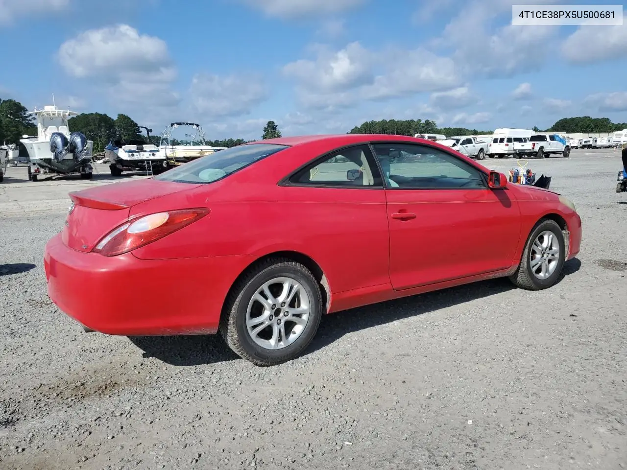 2005 Toyota Camry Solara Se VIN: 4T1CE38PX5U500681 Lot: 62745705