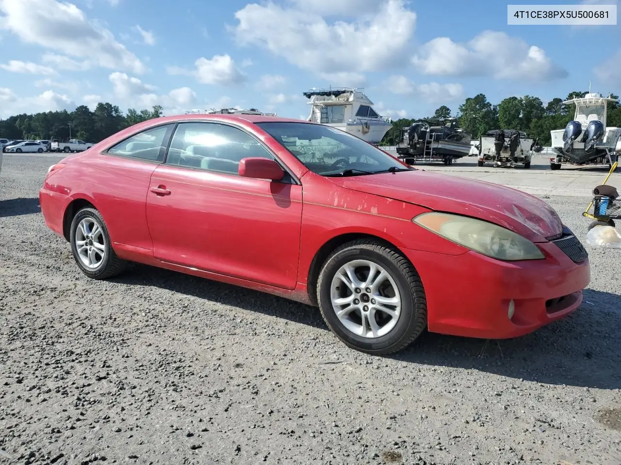 2005 Toyota Camry Solara Se VIN: 4T1CE38PX5U500681 Lot: 62745705