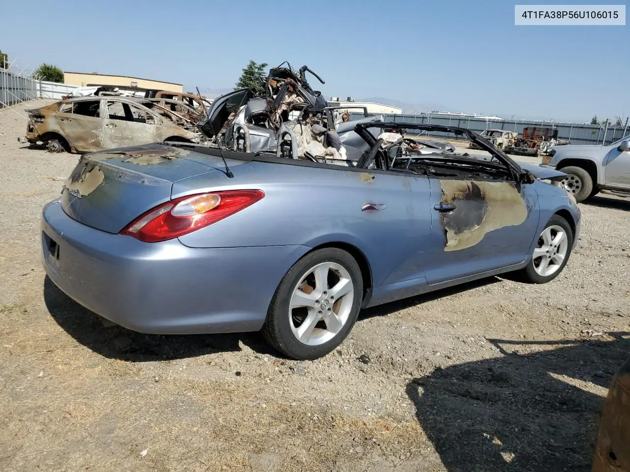 2006 Toyota Camry Solara Se VIN: 4T1FA38P56U106015 Lot: 62425945