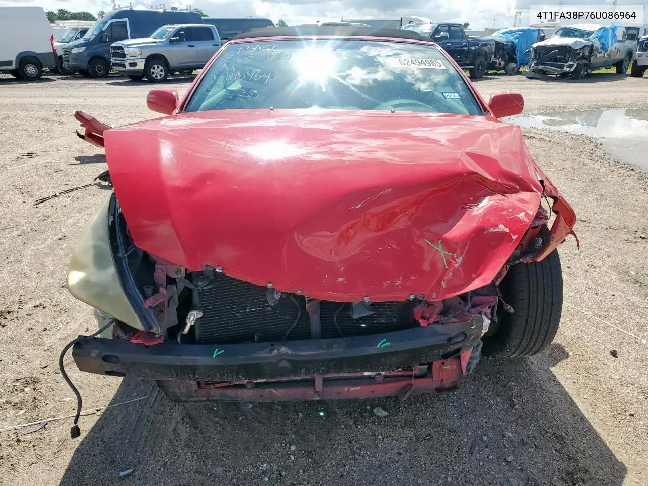 2006 Toyota Camry Solara Se VIN: 4T1FA38P76U086964 Lot: 62494985