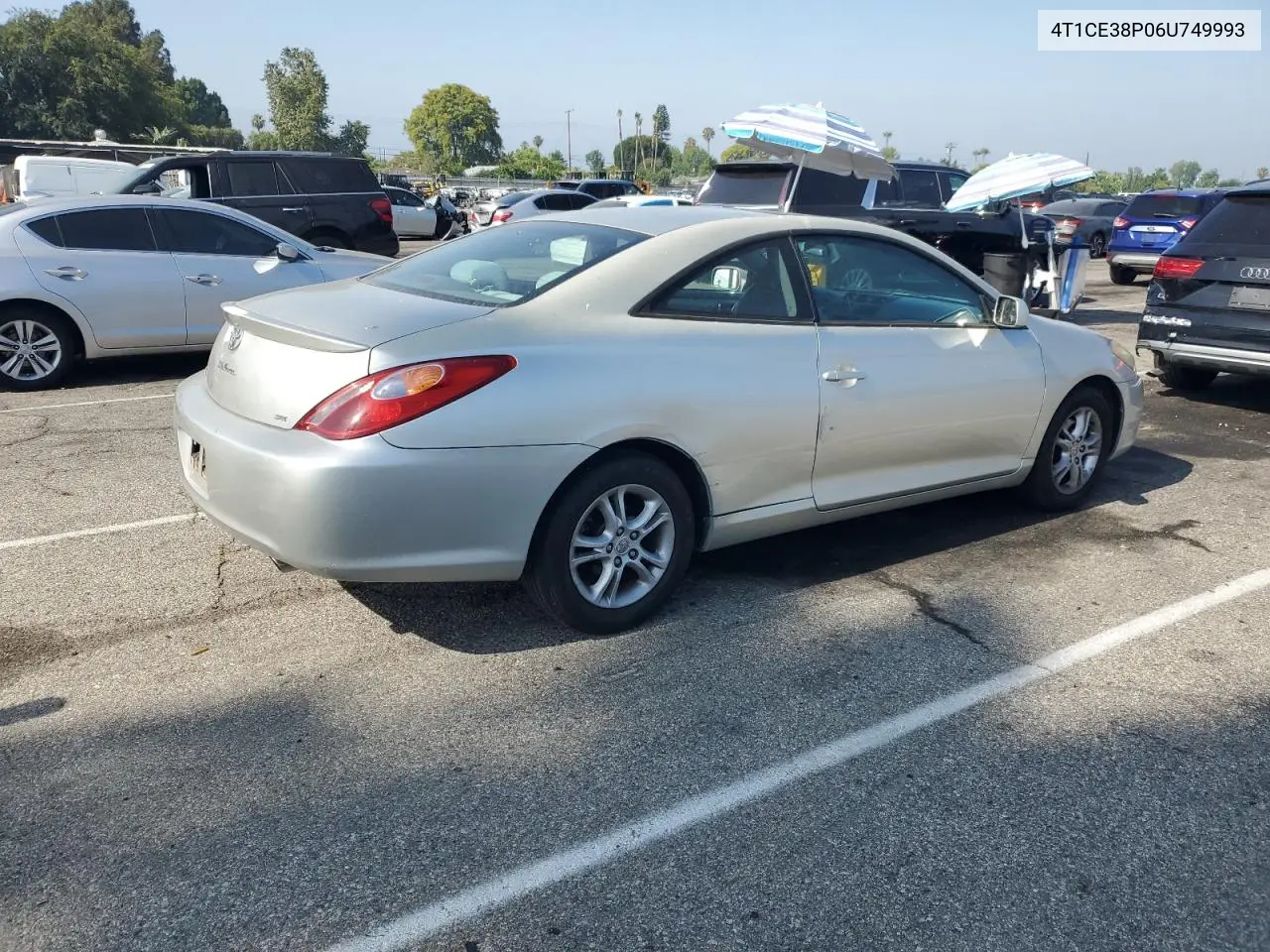2006 Toyota Camry Solara Se VIN: 4T1CE38P06U749993 Lot: 62883415