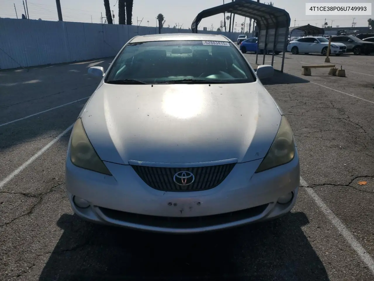 2006 Toyota Camry Solara Se VIN: 4T1CE38P06U749993 Lot: 62883415