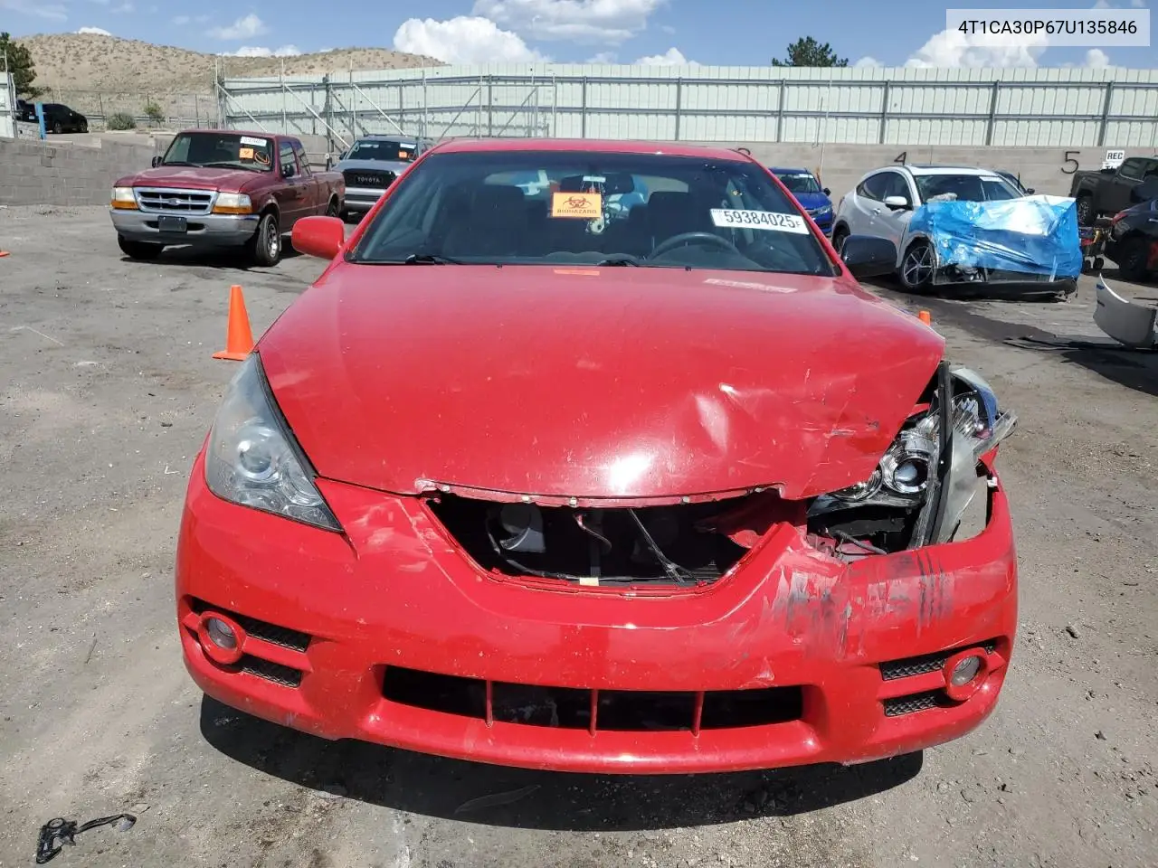 2007 Toyota Camry Solara Se VIN: 4T1CA30P67U135846 Lot: 59384025