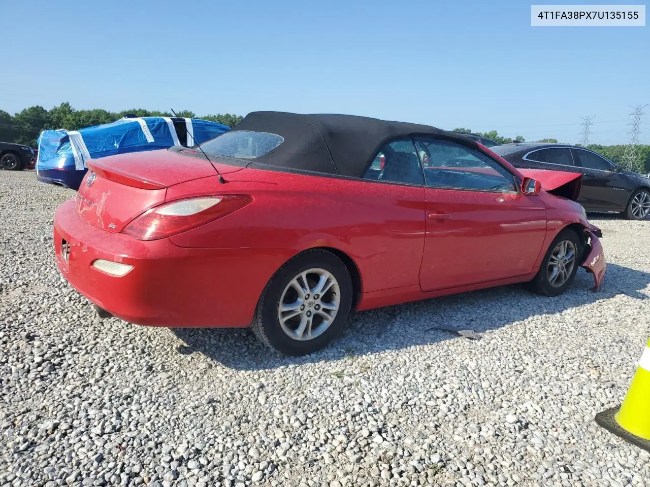 2007 Toyota Camry Solara Se VIN: 4T1FA38PX7U135155 Lot: 62121215