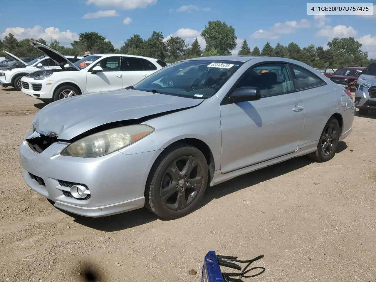 2007 Toyota Camry Solara Se VIN: 4T1CE30P07U757475 Lot: 62348565