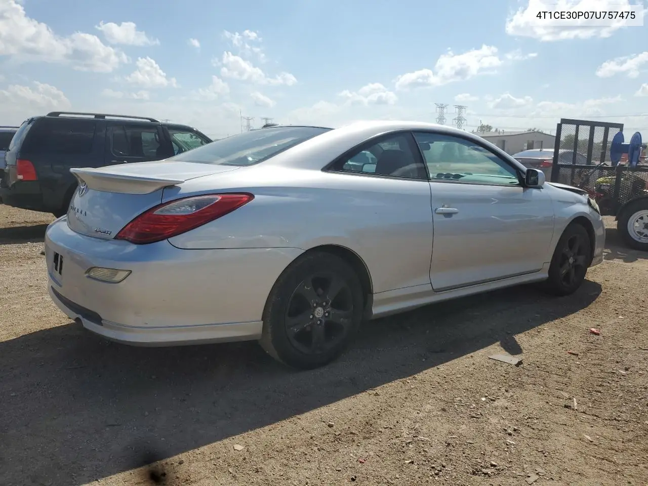 2007 Toyota Camry Solara Se VIN: 4T1CE30P07U757475 Lot: 62348565