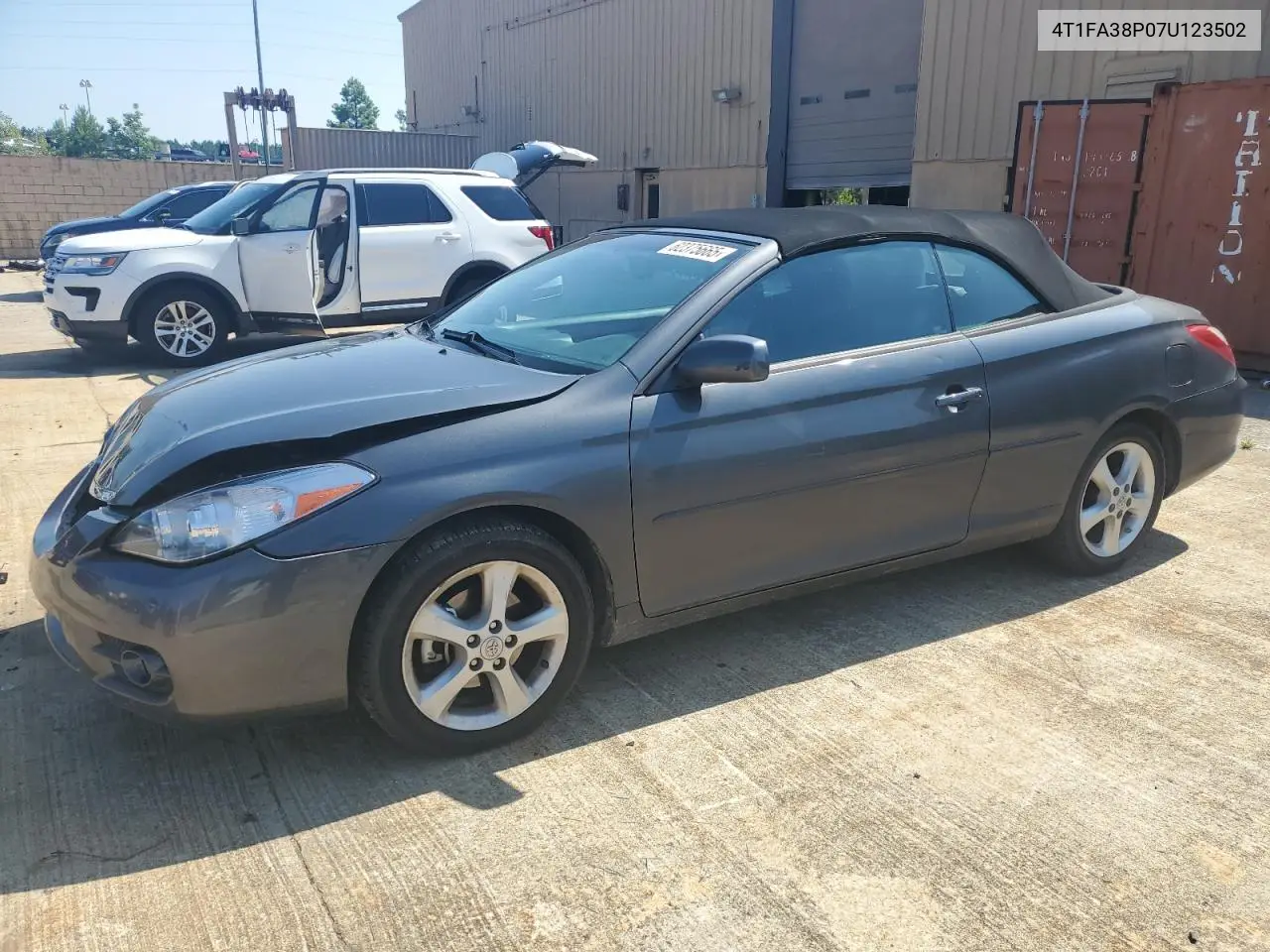 2007 Toyota Camry Solara Se VIN: 4T1FA38P07U123502 Lot: 62375665