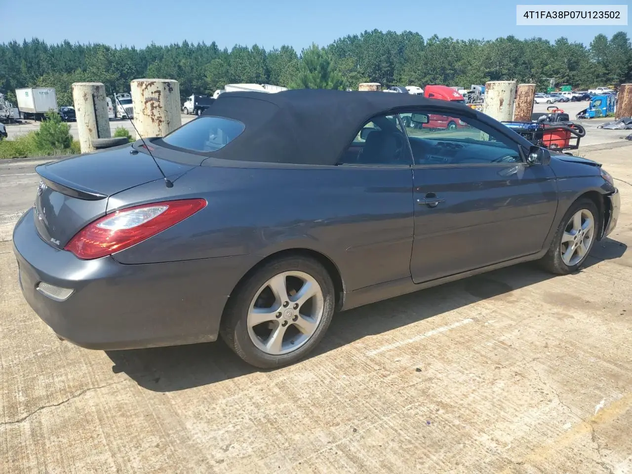 2007 Toyota Camry Solara Se VIN: 4T1FA38P07U123502 Lot: 62375665