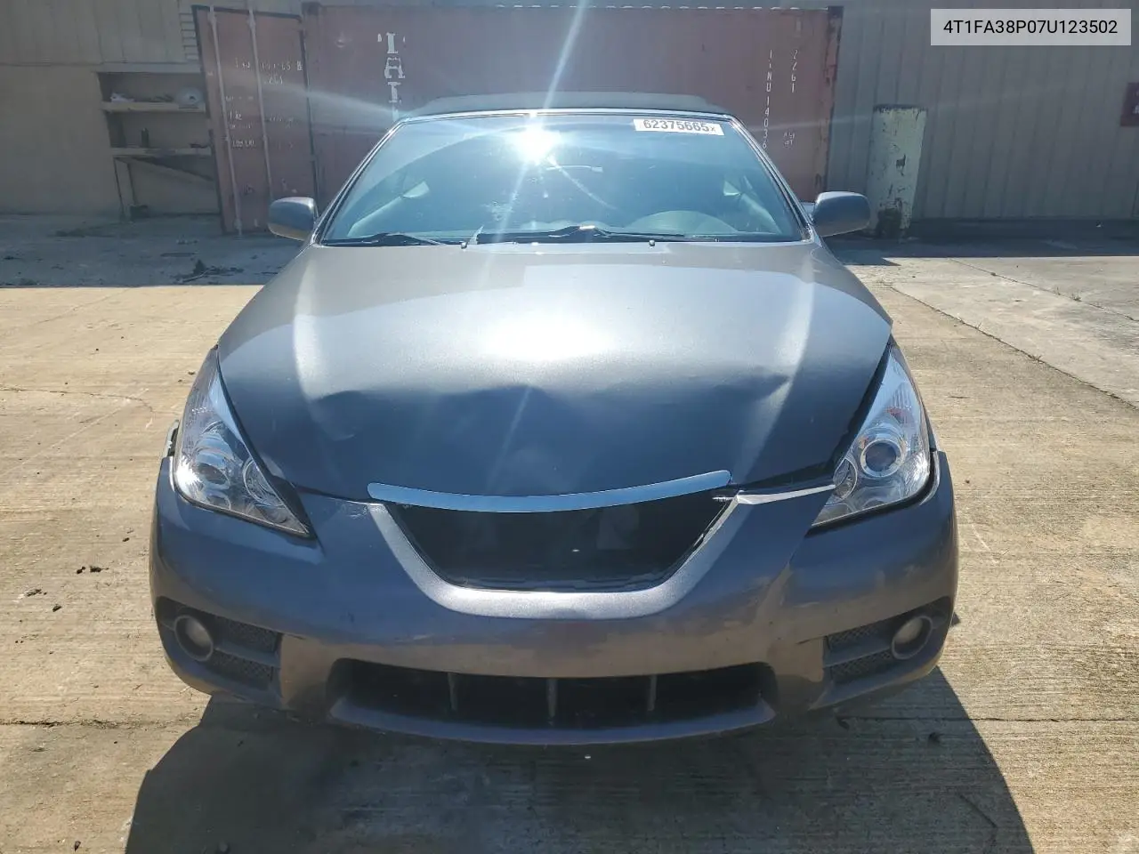 2007 Toyota Camry Solara Se VIN: 4T1FA38P07U123502 Lot: 62375665