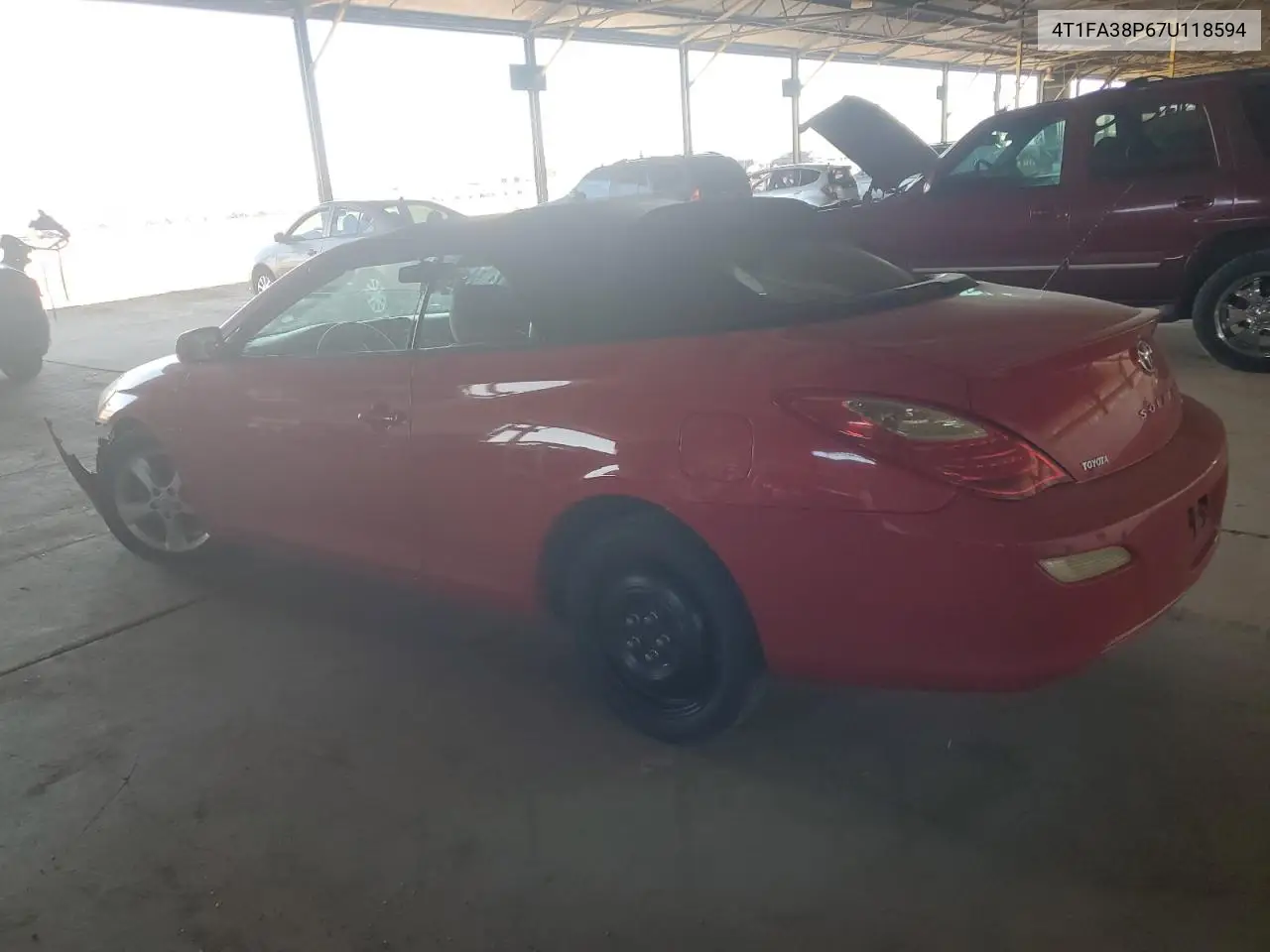 2007 Toyota Camry Solara Se VIN: 4T1FA38P67U118594 Lot: 62927695