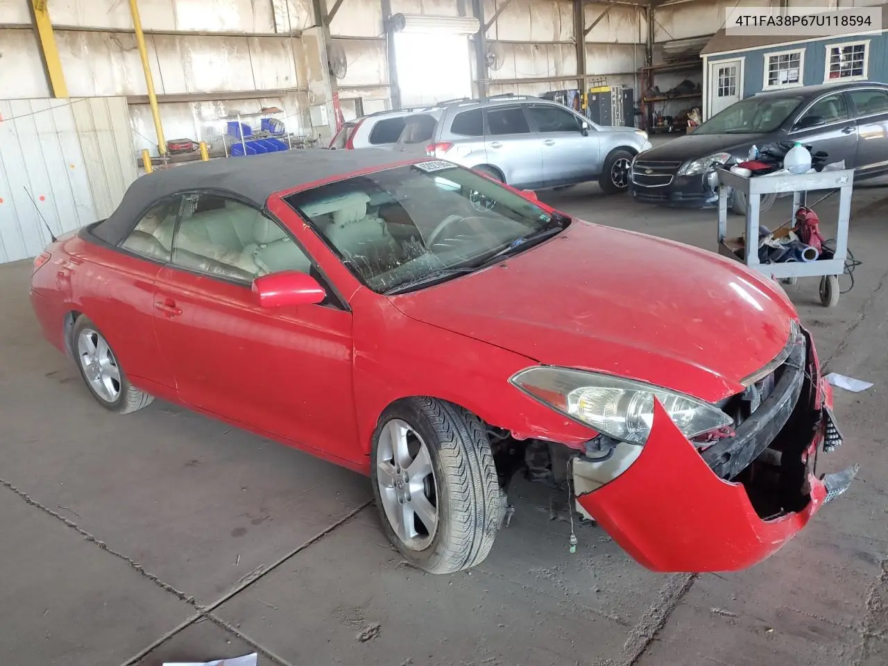 2007 Toyota Camry Solara Se VIN: 4T1FA38P67U118594 Lot: 62927695