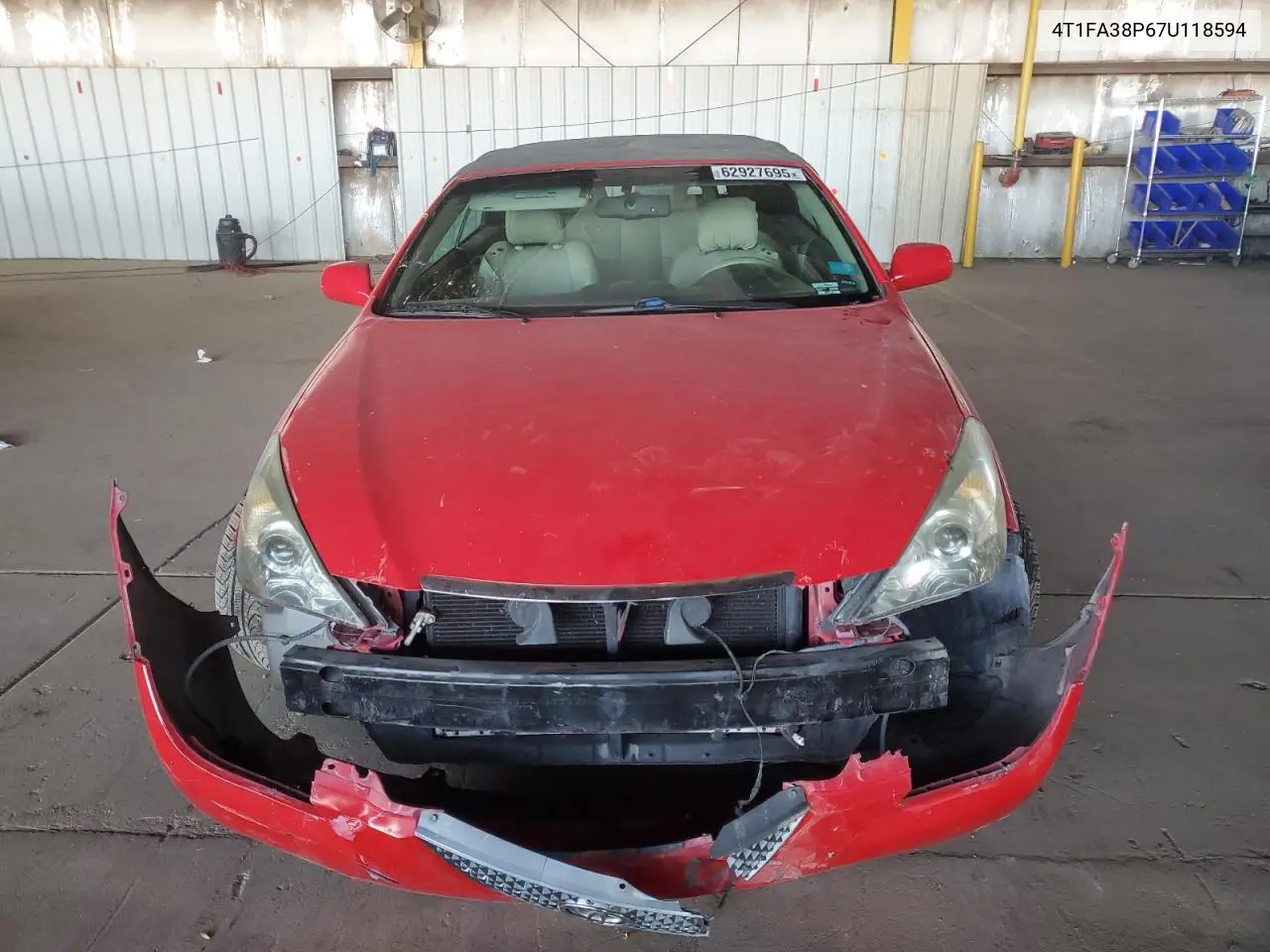 2007 Toyota Camry Solara Se VIN: 4T1FA38P67U118594 Lot: 62927695