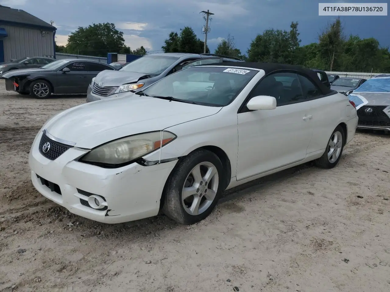 2008 Toyota Camry Solara Se VIN: 4T1FA38P78U136720 Lot: 61787375