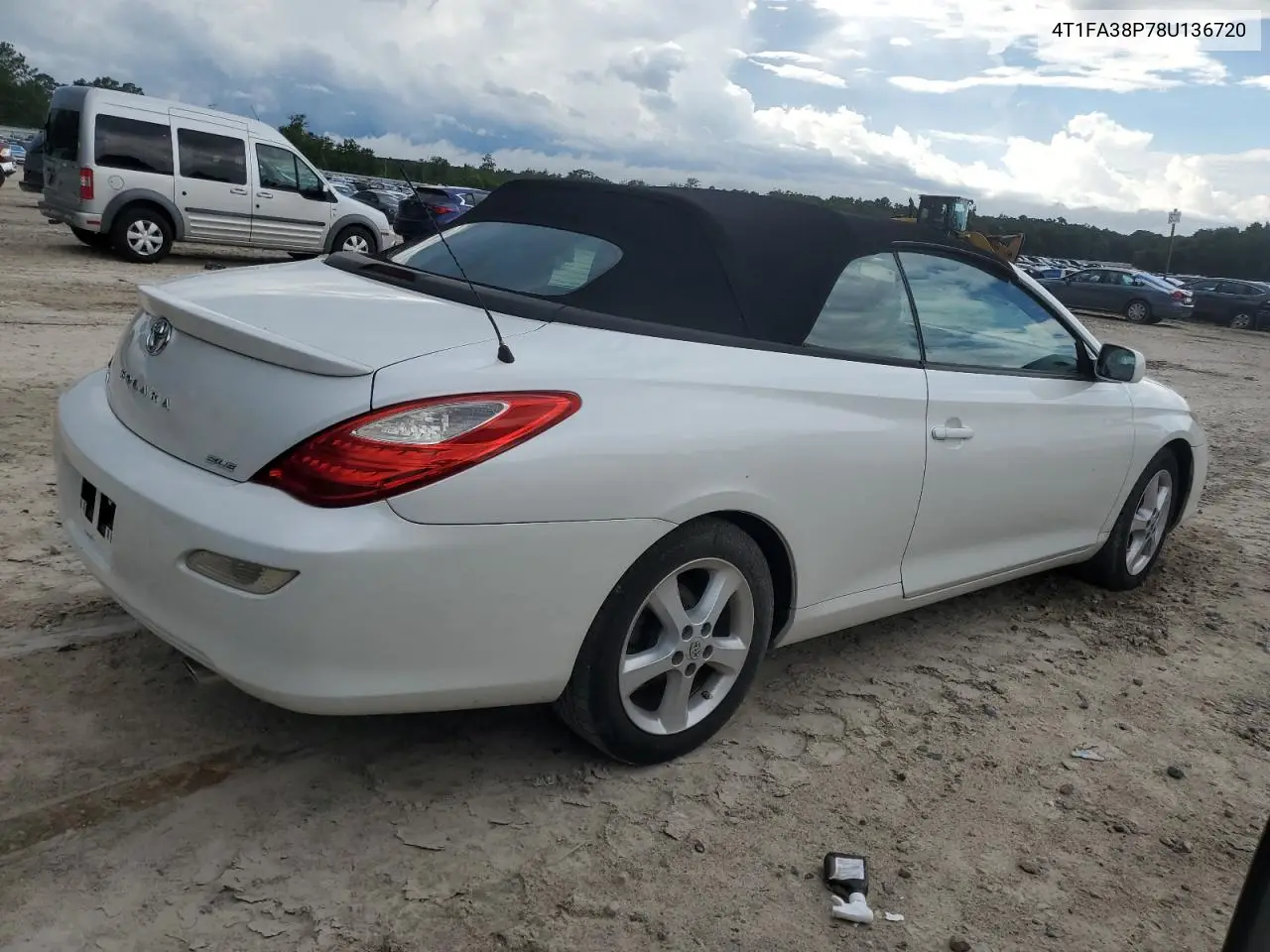 2008 Toyota Camry Solara Se VIN: 4T1FA38P78U136720 Lot: 61787375