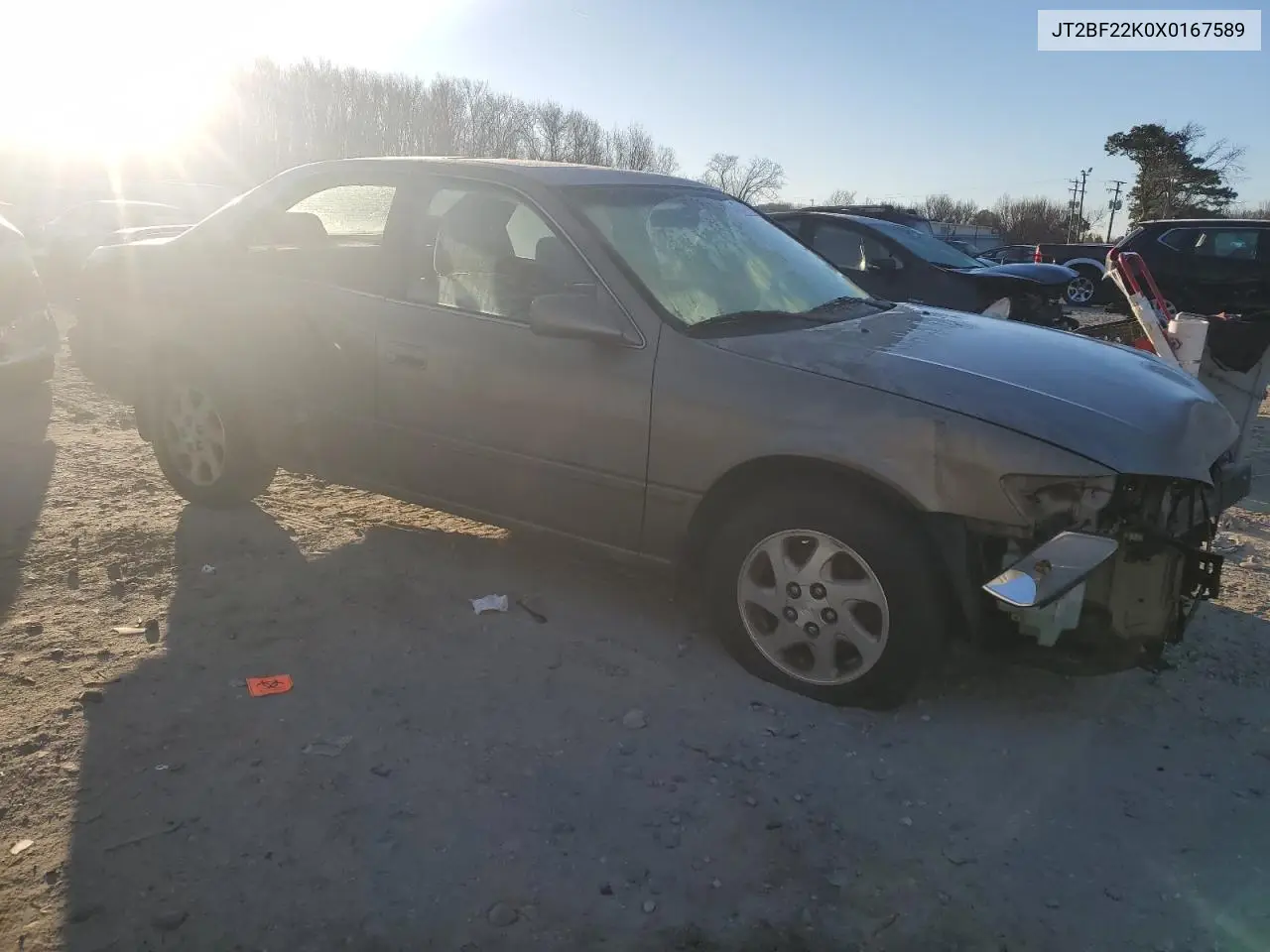 1999 Toyota Camry Le VIN: JT2BF22K0X0167589 Lot: 42699015
