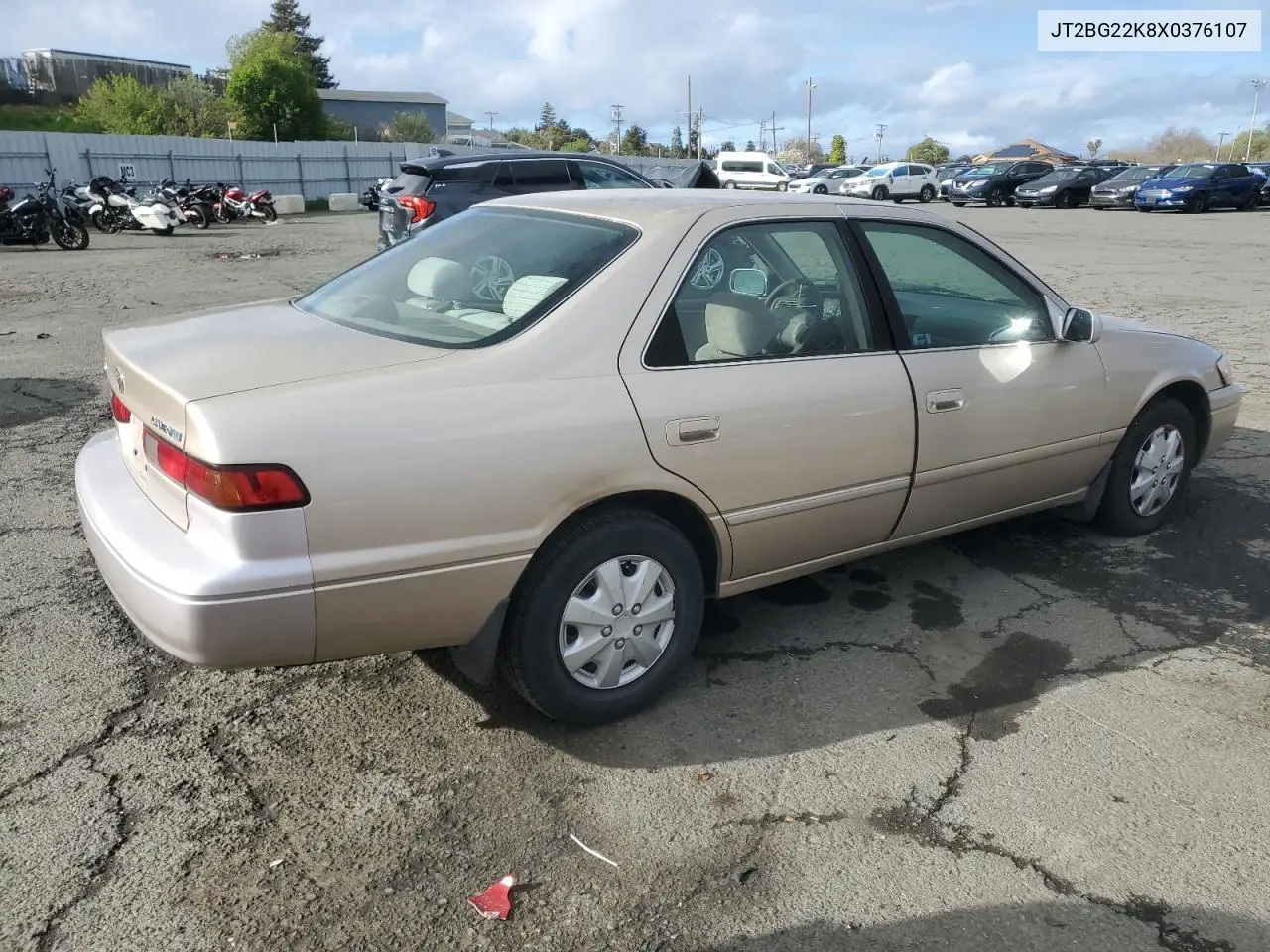 1999 Toyota Camry Le VIN: JT2BG22K8X0376107 Lot: 49145645