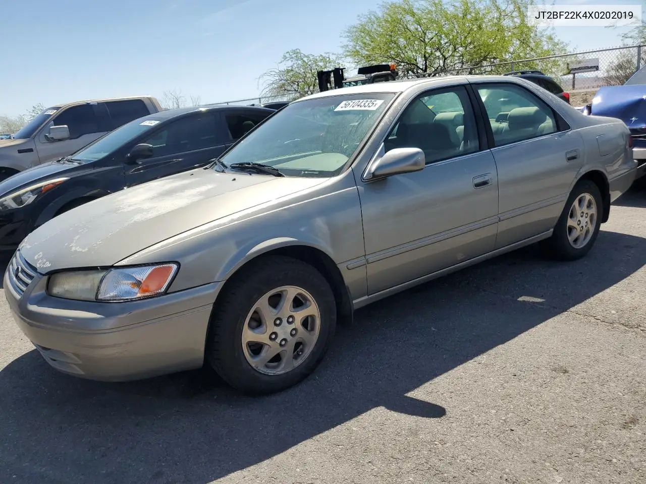 1999 Toyota Camry Le VIN: JT2BF22K4X0202019 Lot: 56104335