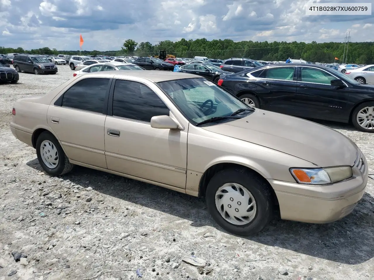 1999 Toyota Camry Ce VIN: 4T1BG28K7XU600759 Lot: 56916705