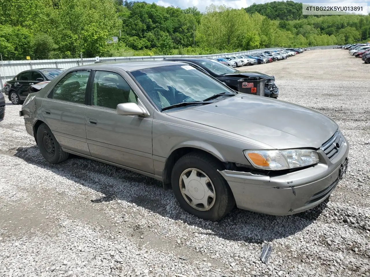 2000 Toyota Camry Ce VIN: 4T1BG22K5YU013891 Lot: 56693255