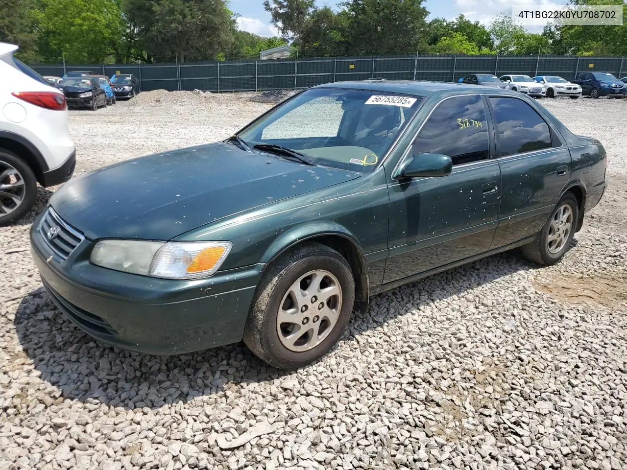 2000 Toyota Camry Ce VIN: 4T1BG22K0YU708702 Lot: 56755285