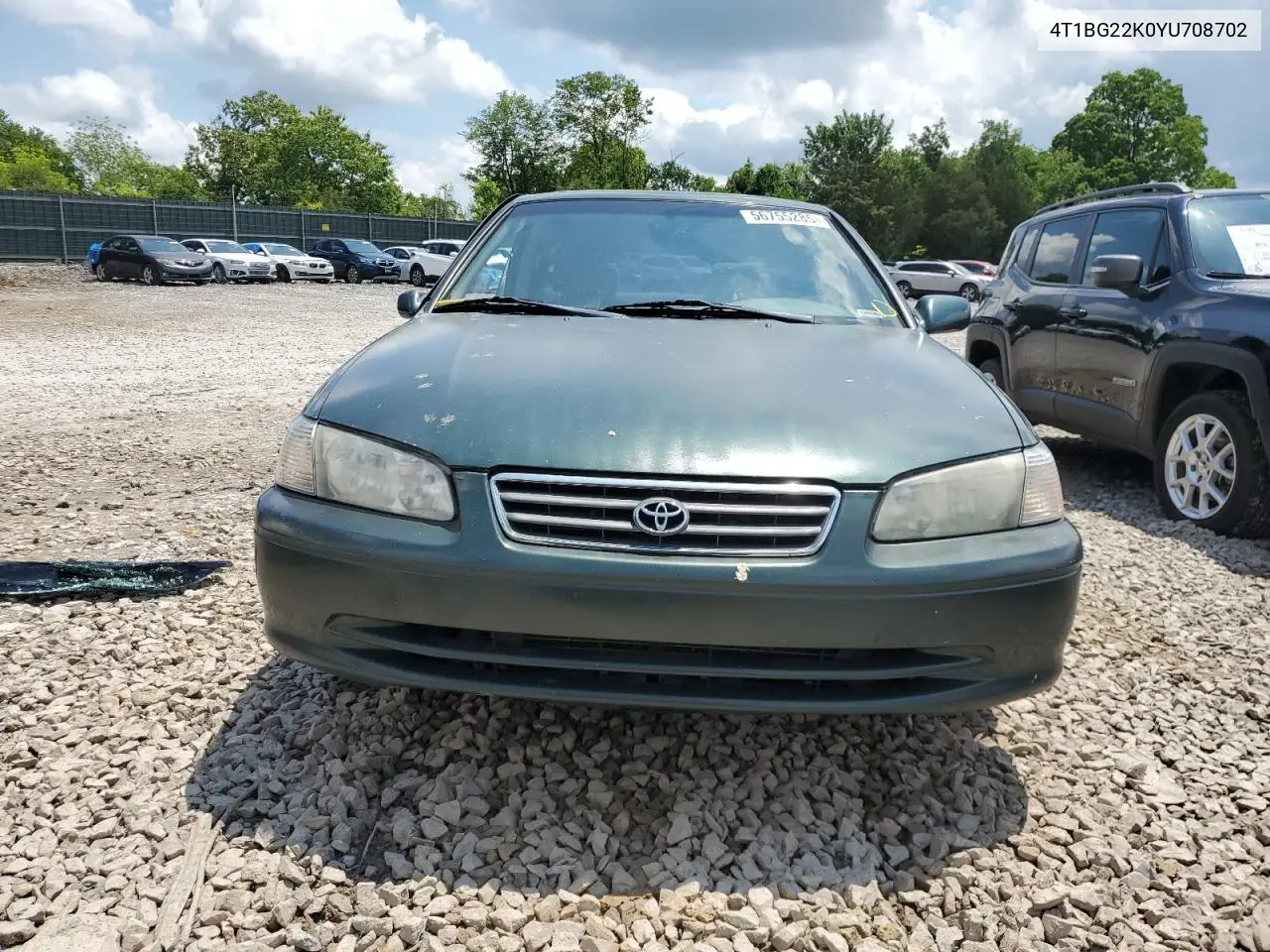 2000 Toyota Camry Ce VIN: 4T1BG22K0YU708702 Lot: 56755285