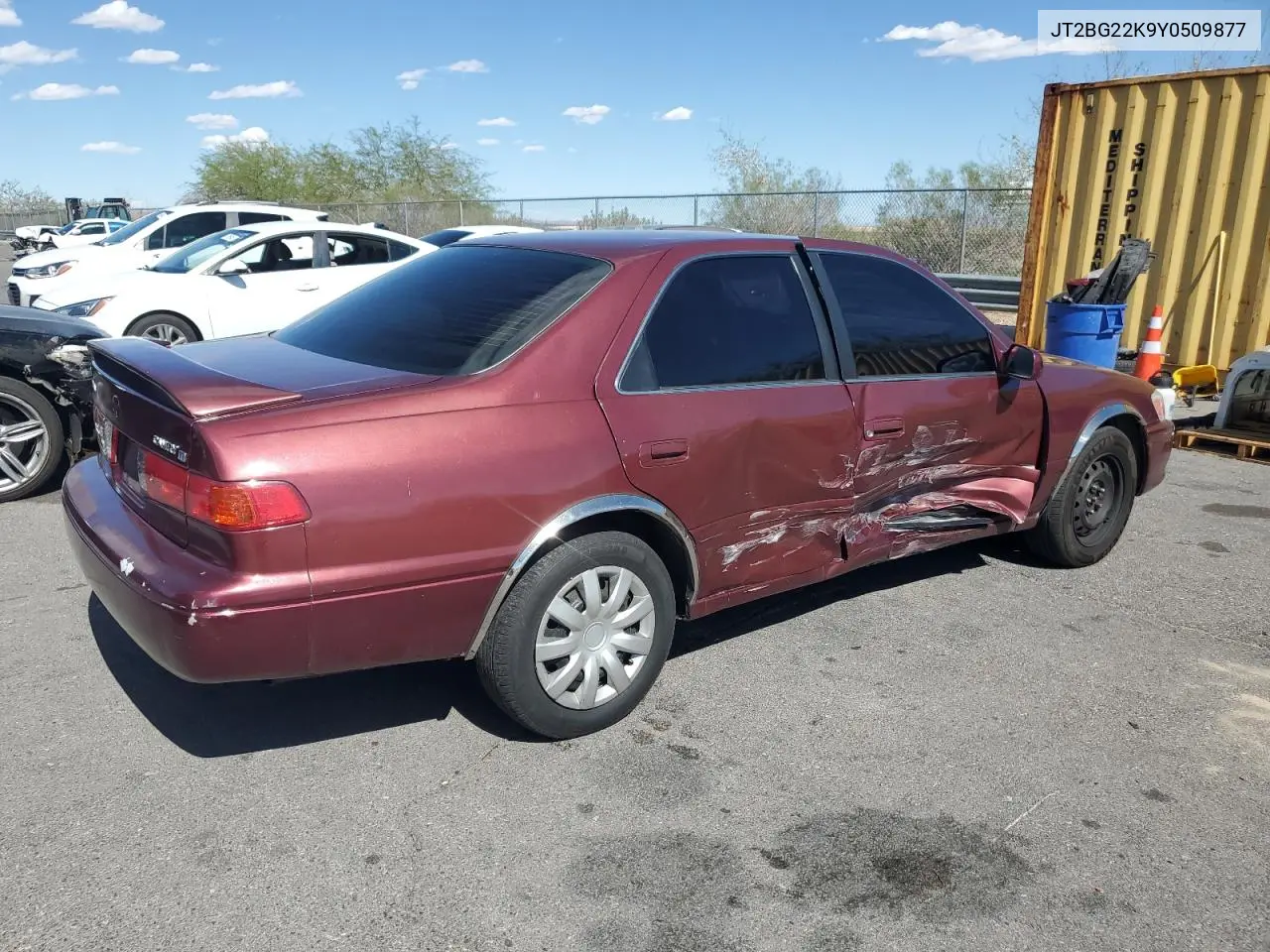 2000 Toyota Camry Ce VIN: JT2BG22K9Y0509877 Lot: 57040805