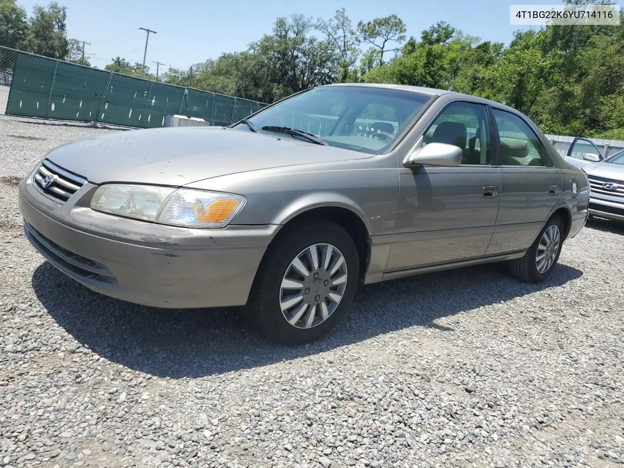 2000 Toyota Camry Ce VIN: 4T1BG22K6YU714116 Lot: 57299045