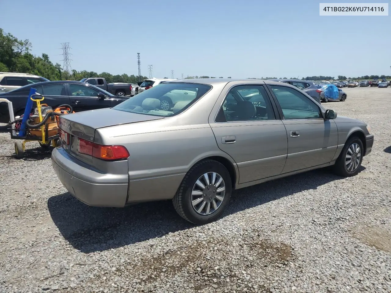 2000 Toyota Camry Ce VIN: 4T1BG22K6YU714116 Lot: 57299045