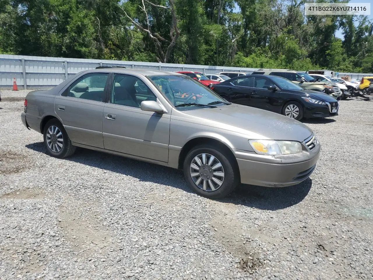 2000 Toyota Camry Ce VIN: 4T1BG22K6YU714116 Lot: 57299045