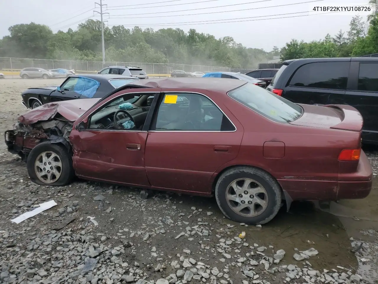 2000 Toyota Camry Le VIN: 4T1BF22K1YU108726 Lot: 57351405