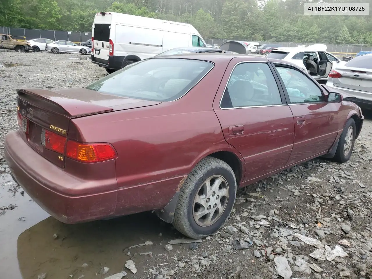 2000 Toyota Camry Le VIN: 4T1BF22K1YU108726 Lot: 57351405