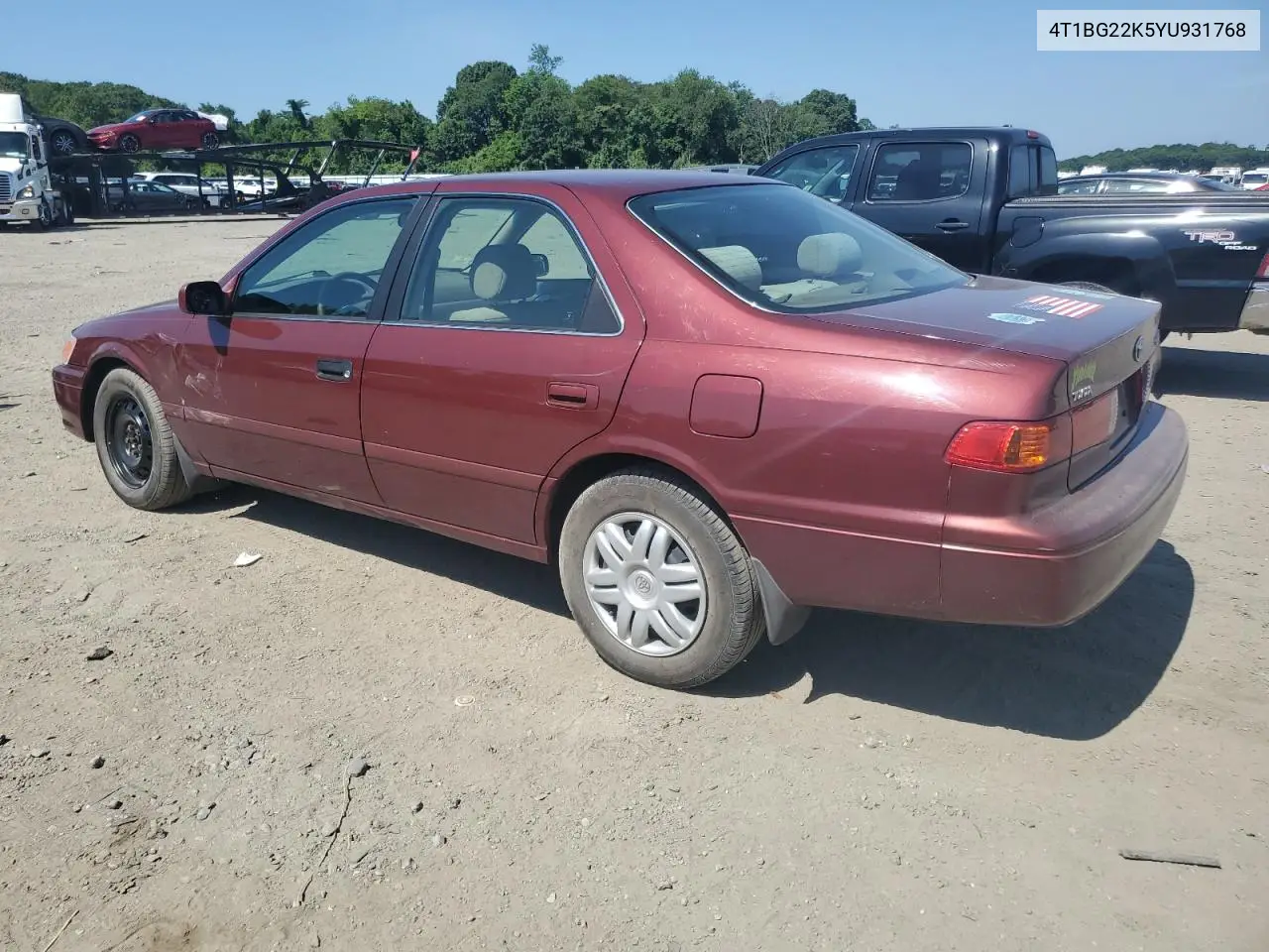 2000 Toyota Camry Ce VIN: 4T1BG22K5YU931768 Lot: 61727155