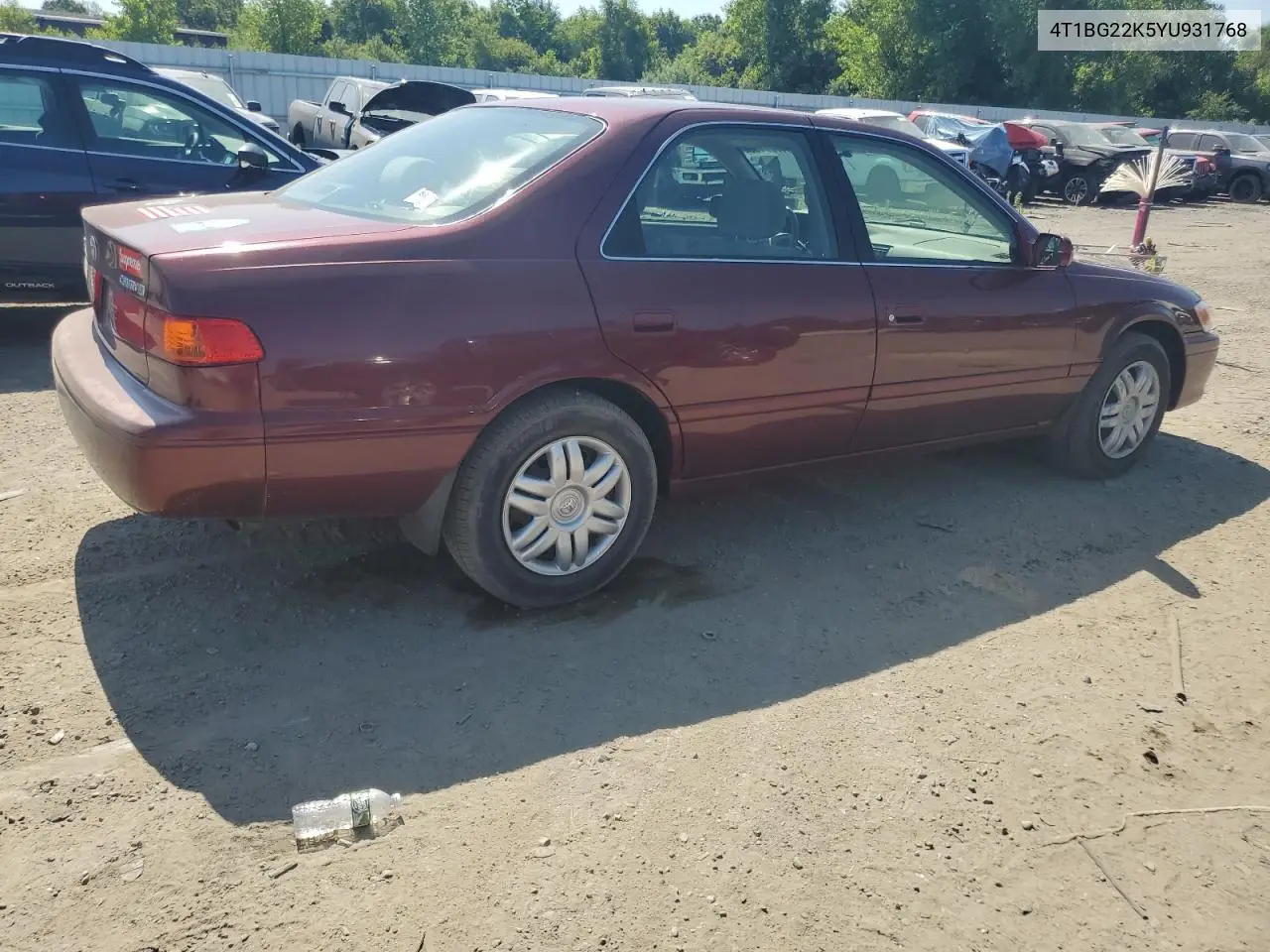 2000 Toyota Camry Ce VIN: 4T1BG22K5YU931768 Lot: 61727155