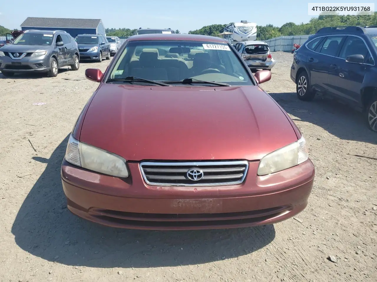 2000 Toyota Camry Ce VIN: 4T1BG22K5YU931768 Lot: 61727155