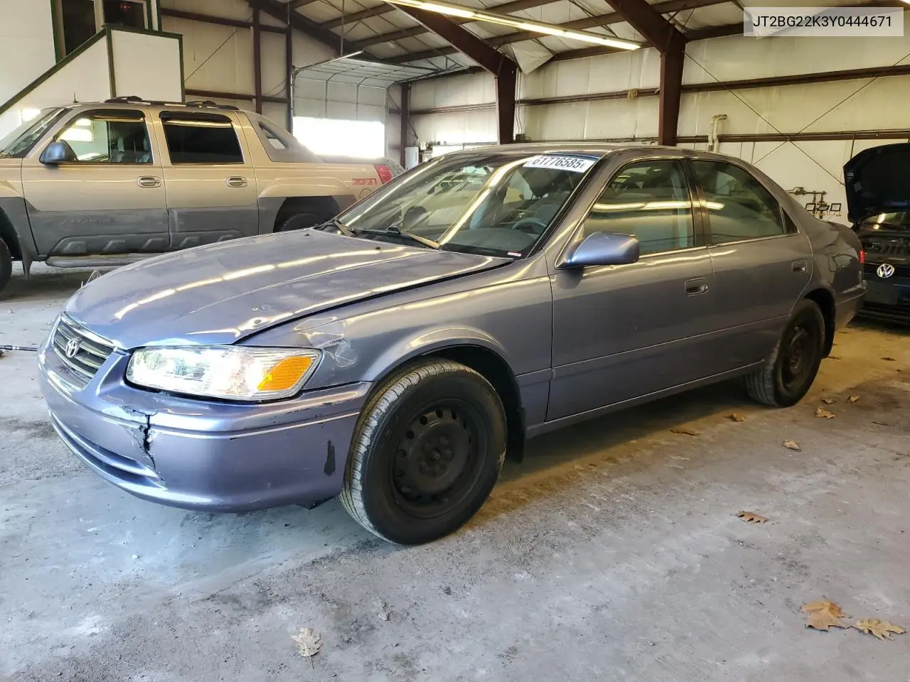 2000 Toyota Camry Ce VIN: JT2BG22K3Y0444671 Lot: 61776585