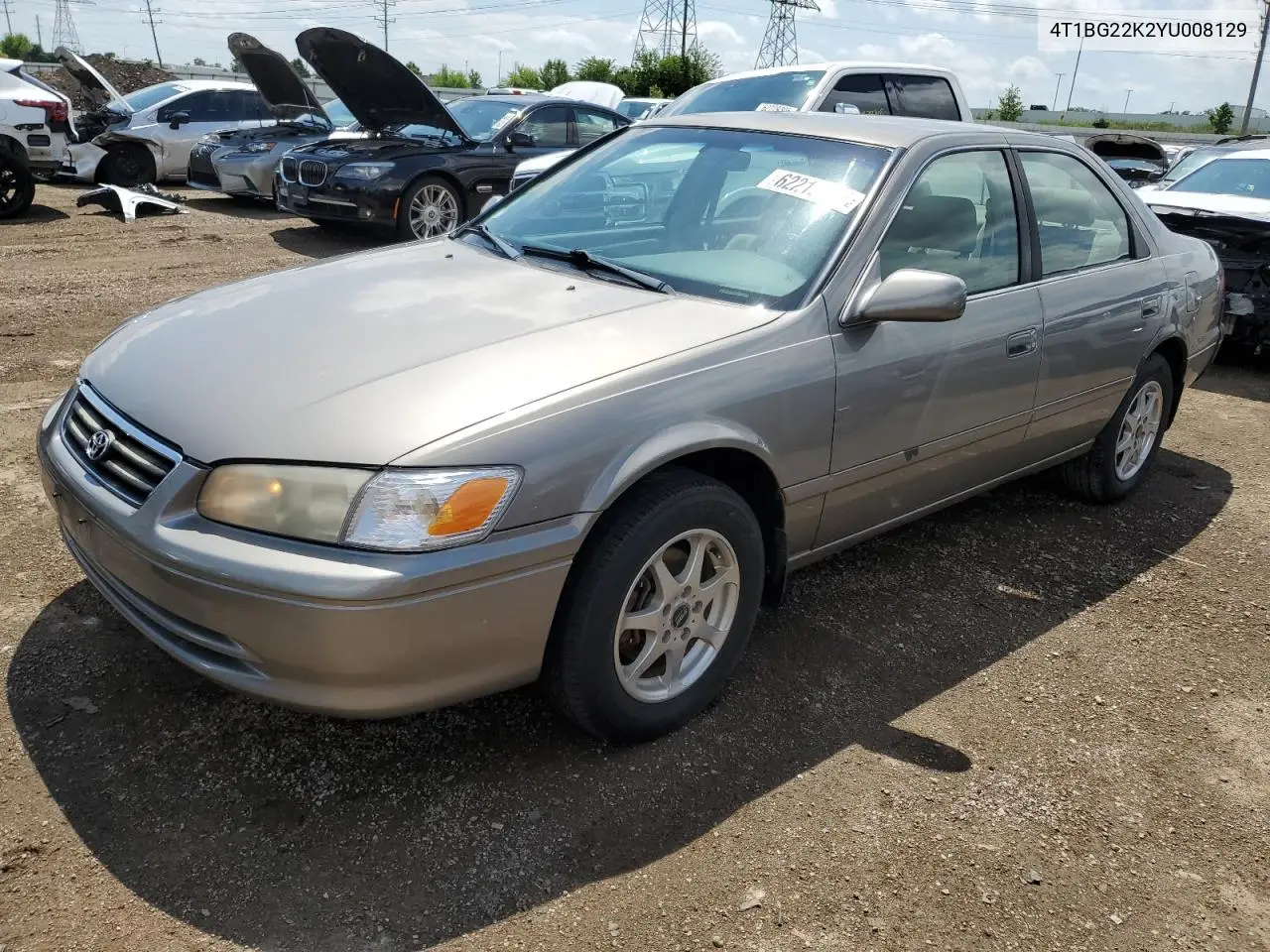 2000 Toyota Camry Ce VIN: 4T1BG22K2YU008129 Lot: 62219585